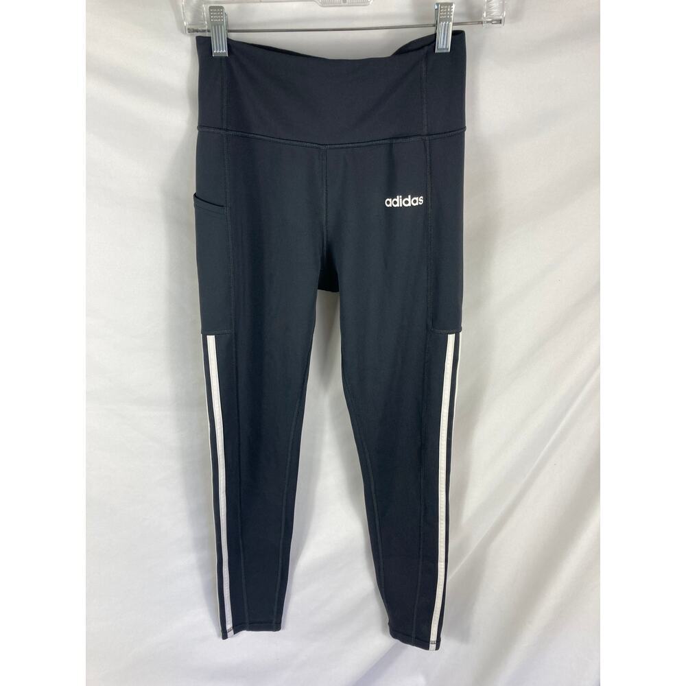 Adidas Climalite 3 Stripe Leggings Size Small